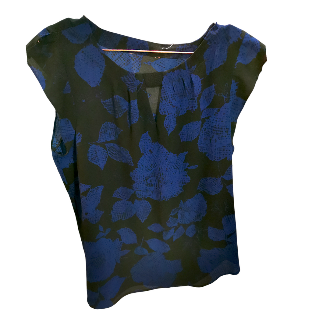 Blue Floral Vintage Shirt / Plava Cvetna Vintage Bluza