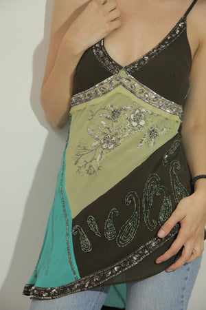 Karen Millen svilena tunika sa perlama