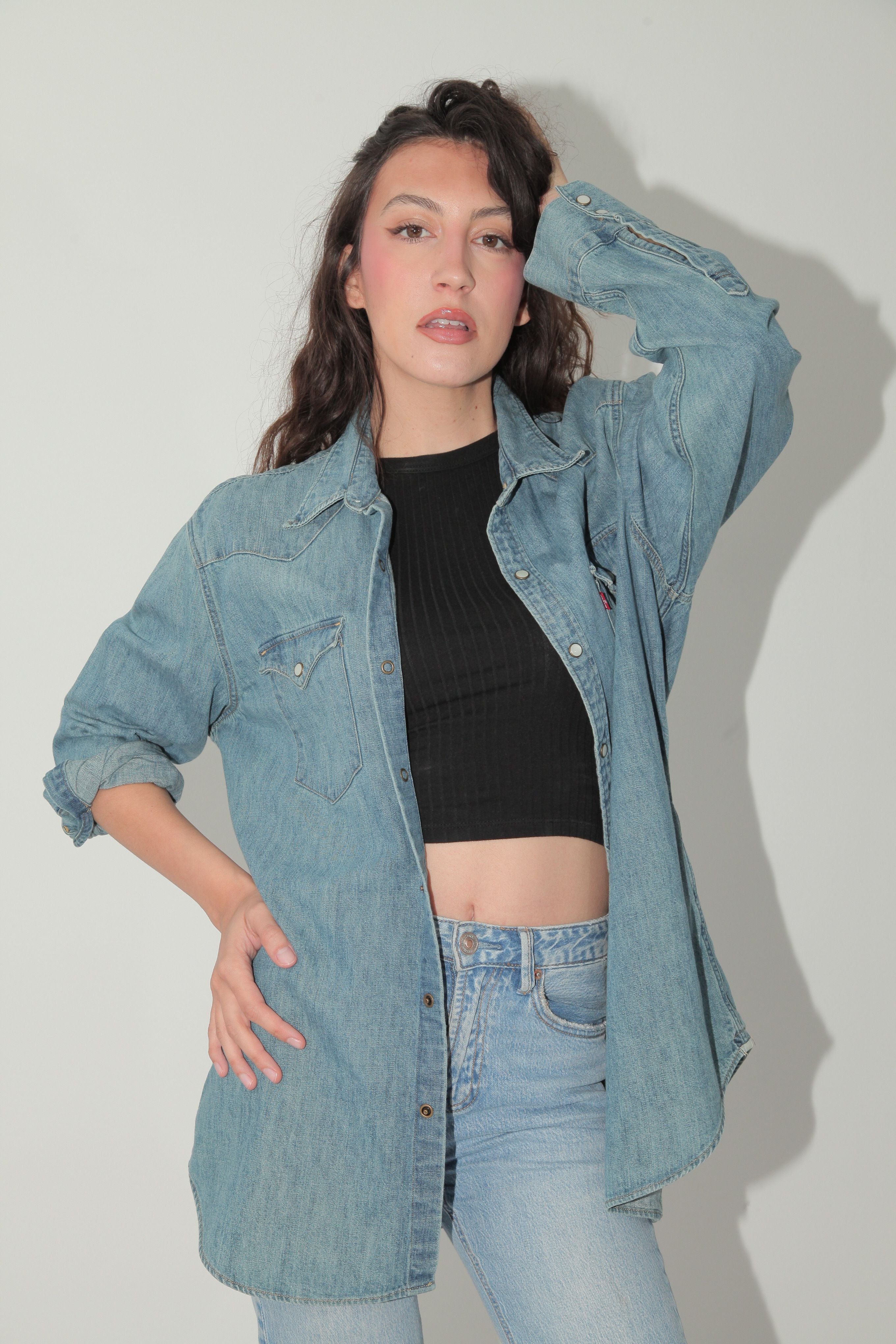 Levis vintage teksas košulja tanja jakna XL