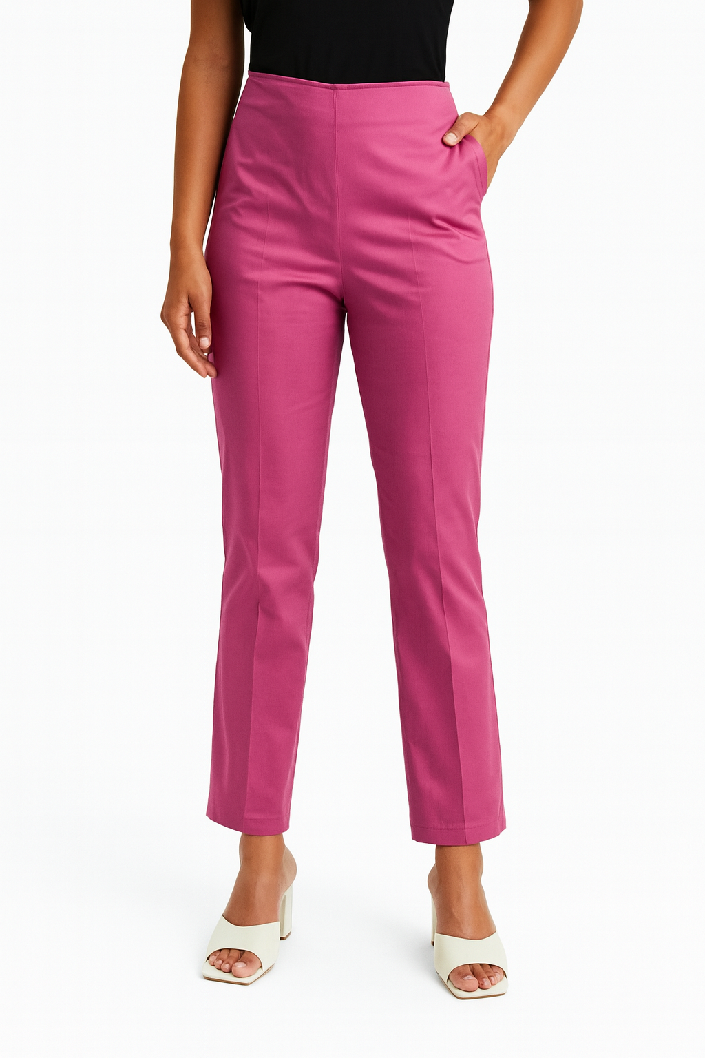 Roze Alberta Ferretti pantalone ravnog kroja