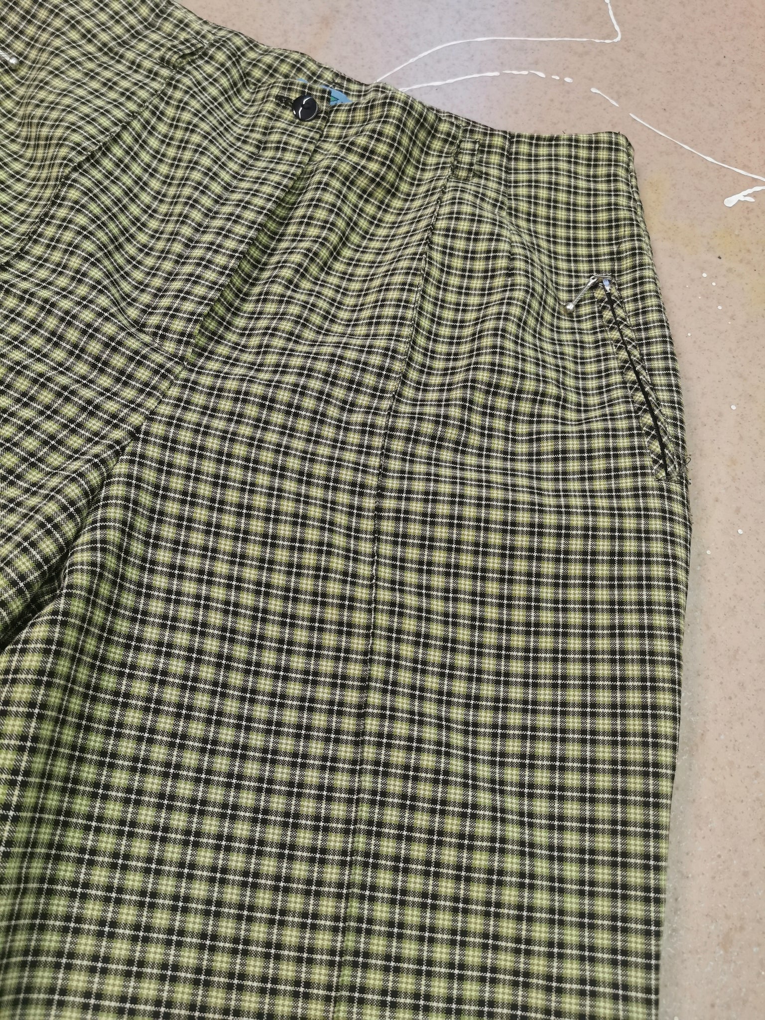 Green Checked Pants / Zelene Karirane Pantalone