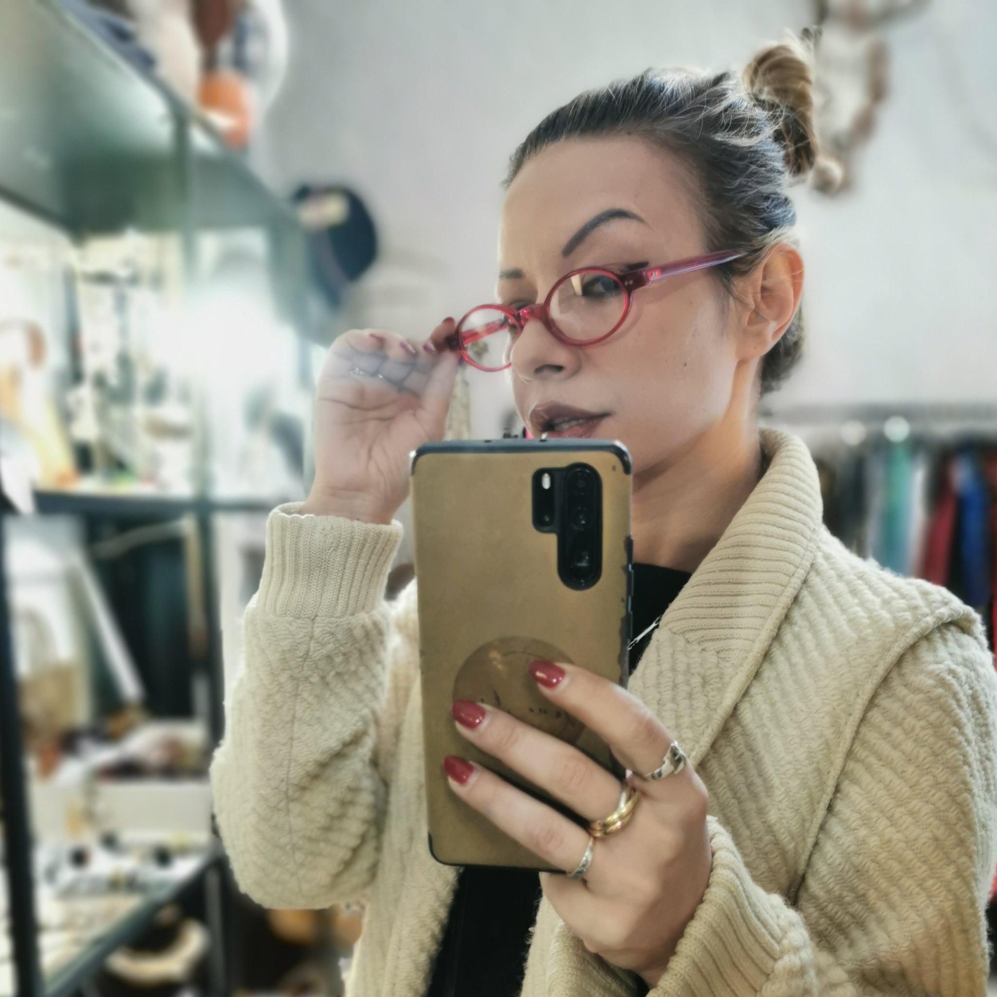 Vintage Crvene Giorgio Armani Naočare za vid