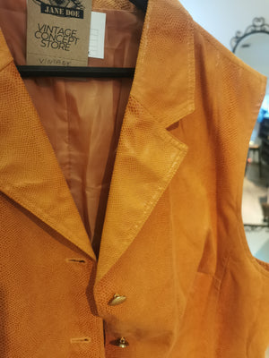 Narandžasti vintage prsluk animal dezen