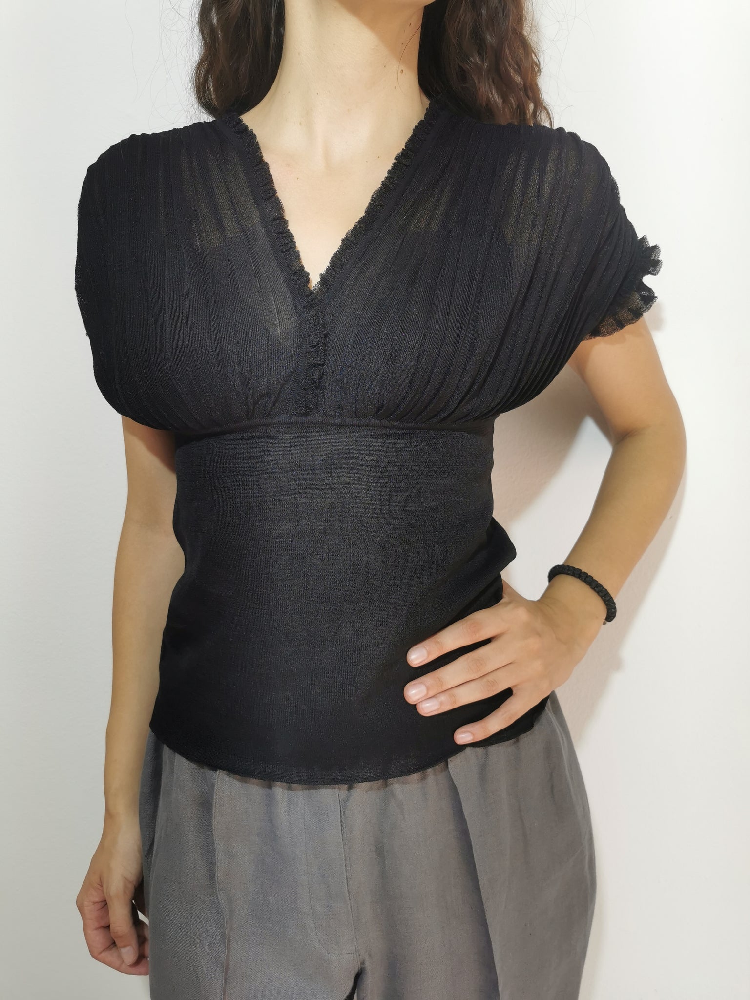 Roberto Cavalli crna bluza S/M