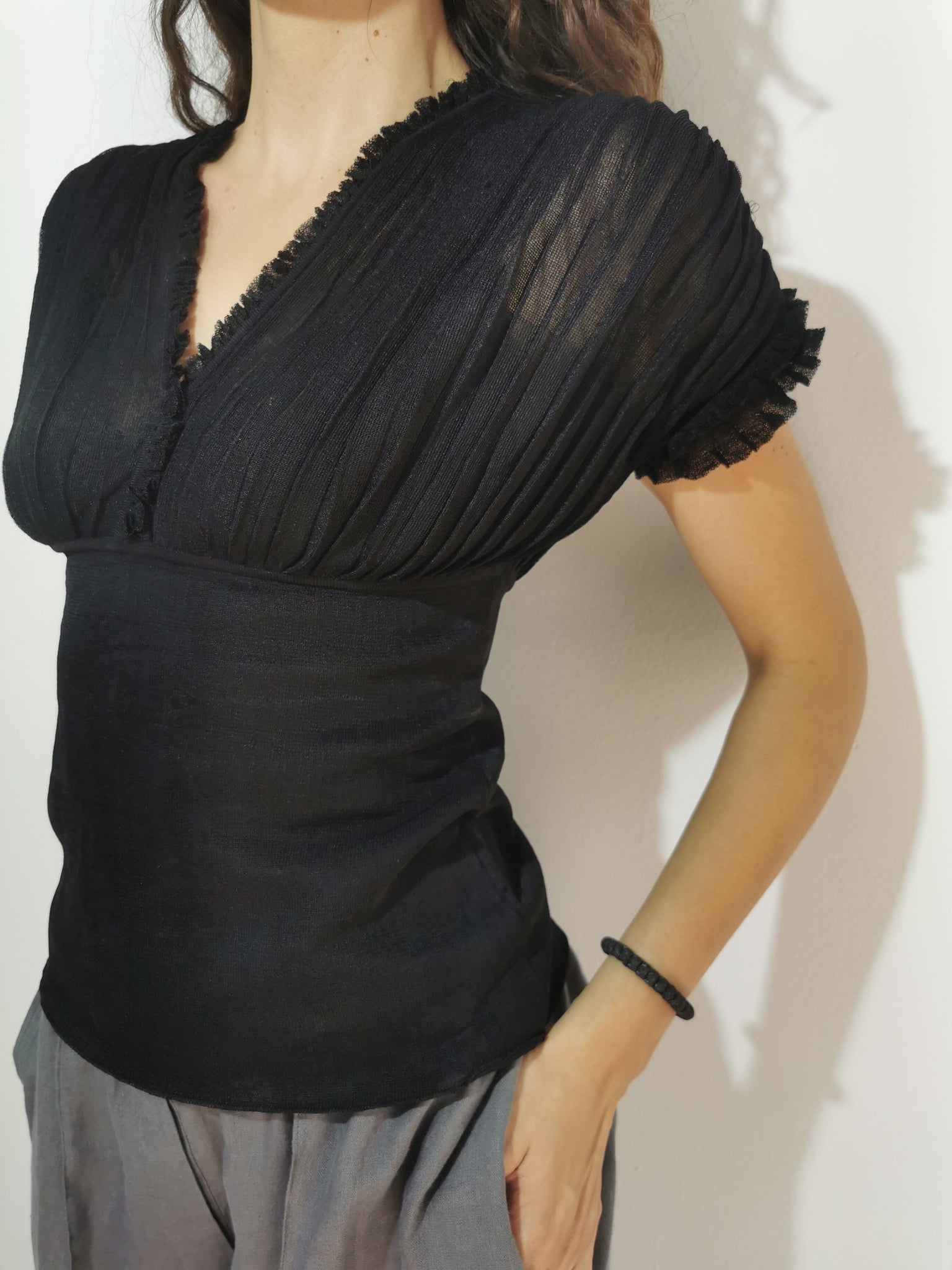 Roberto Cavalli crna bluza S/M