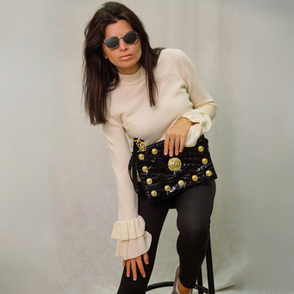 Karl Lagerfeld Vintage beli džemper sa zvonastim rukavima