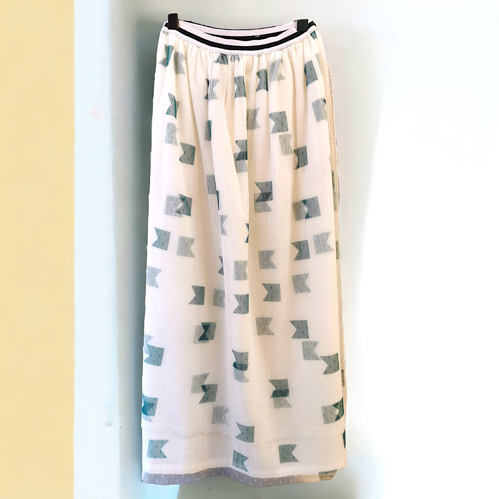 White & Green Maxi Skirt / Dugačka Suknja