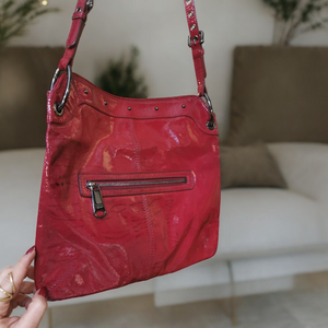 Vintage Burberry Crvena Lakovana Tašna
