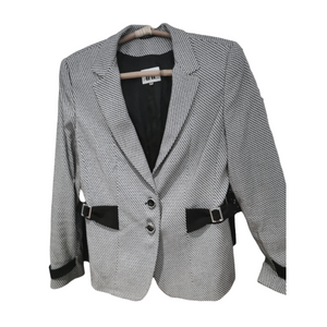 Crno - beli vintage sako 90te