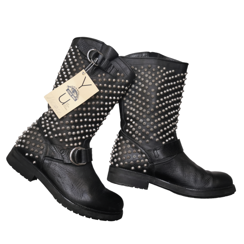 Black Leather Boots / Crne Kožne Čizme