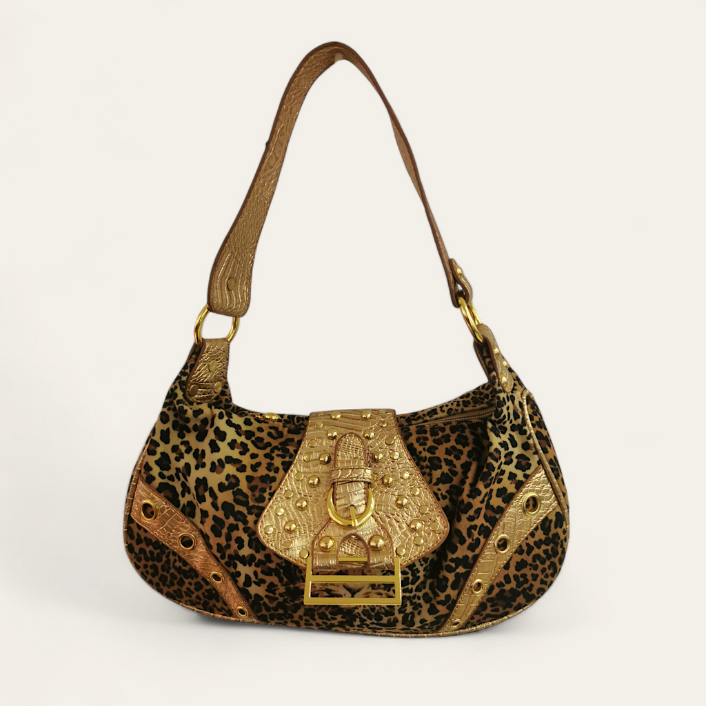 Vintage Y2K animal print manja tašna