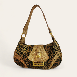Vintage Y2K animal print manja tašna