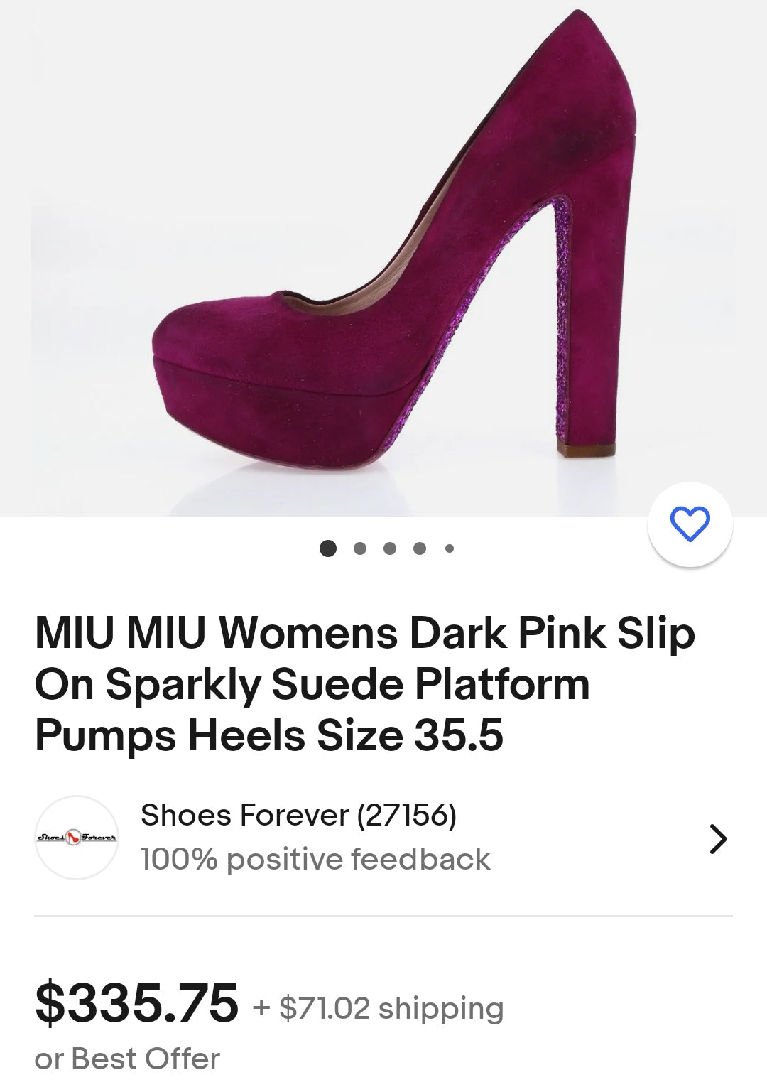 Roze Cipele na Štiklu sa Šljokicama MIU MIU
