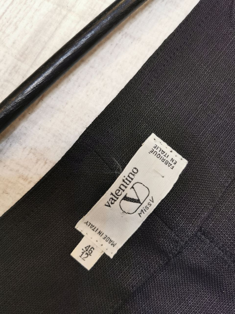 Valentino vintage lanena crna haljina - komplet