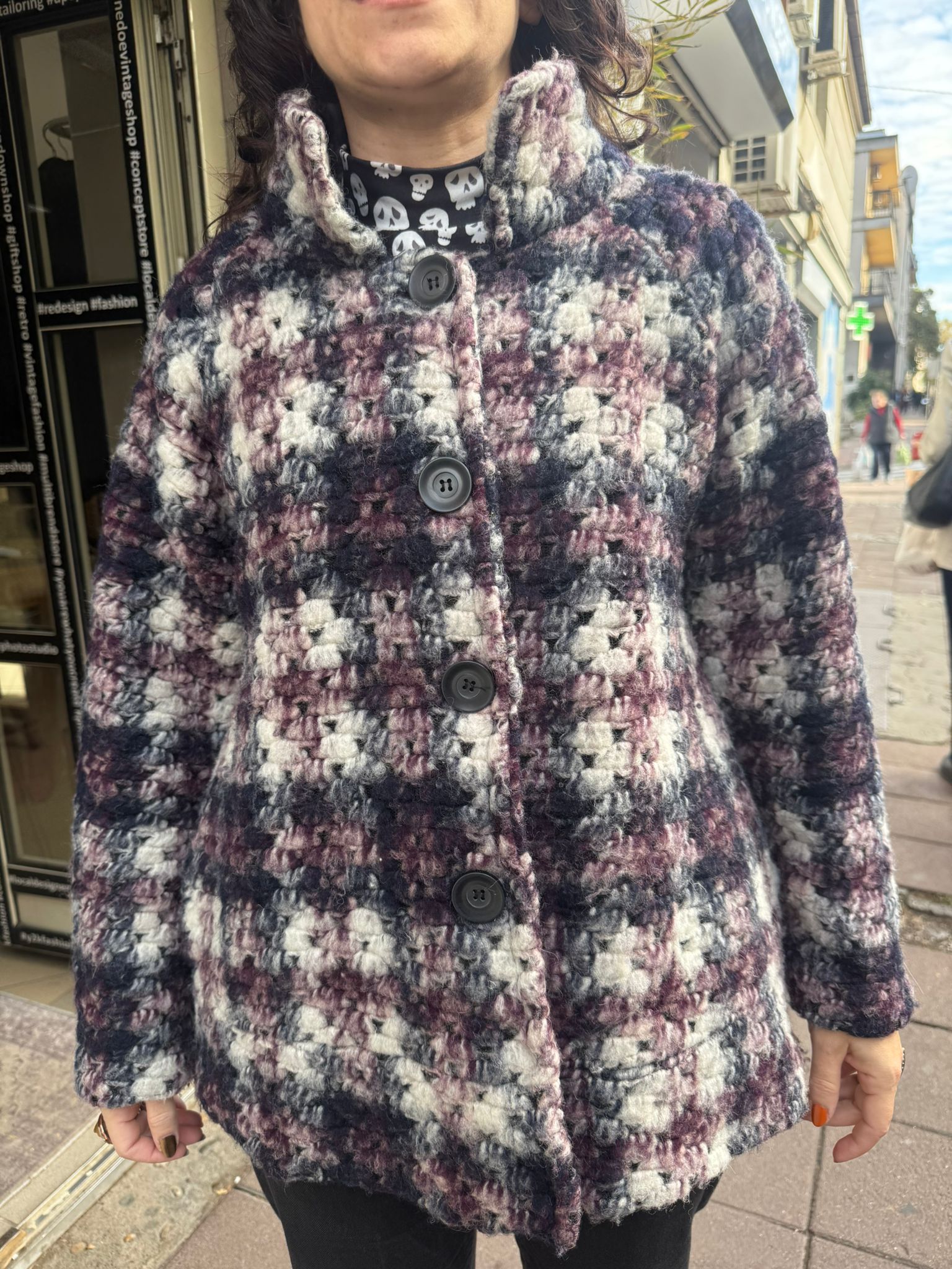 Vintage lila kraći kaput