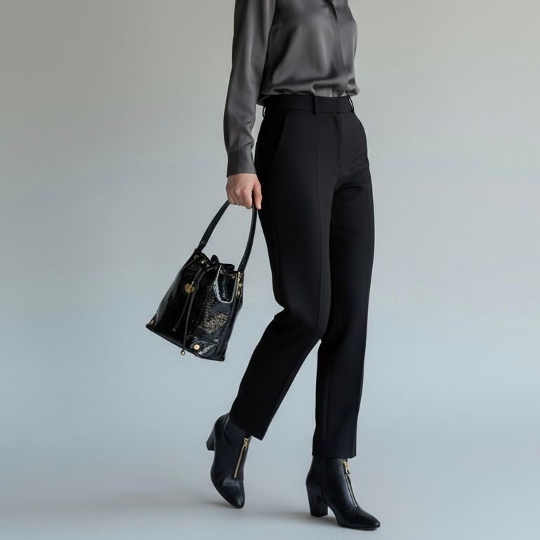 Crna vintage lakovana tašna