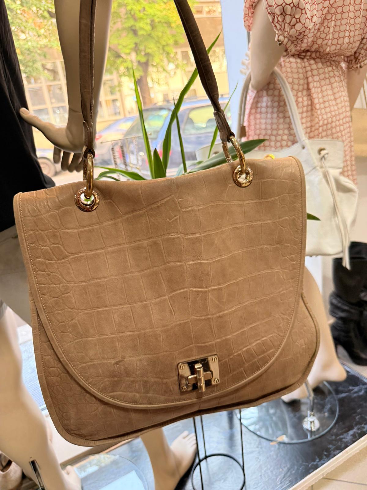 Fratelli Rossetti oversized torba sa krokodil printom