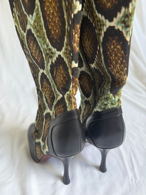 Vintage Roberto Cavalli čizme sa životinjskim printom