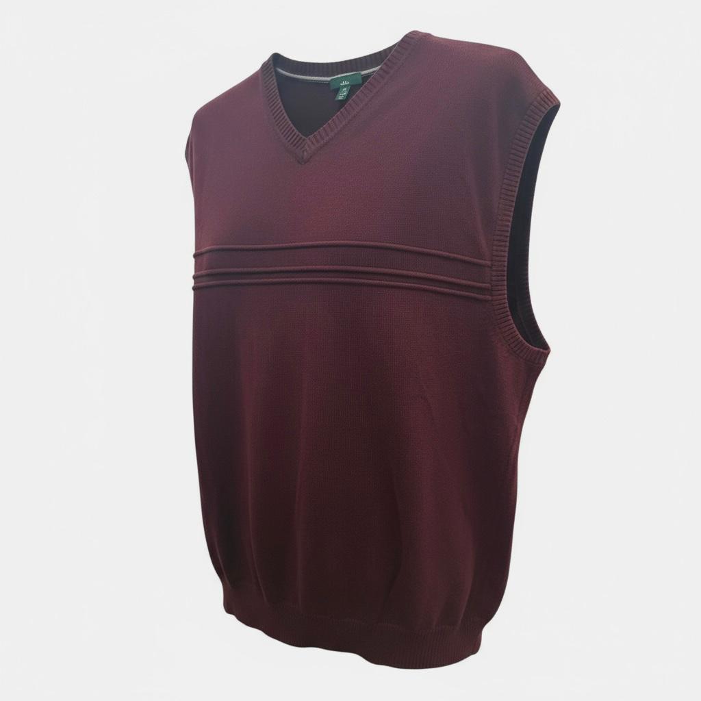 Pamučni muški prsluk bordo boje