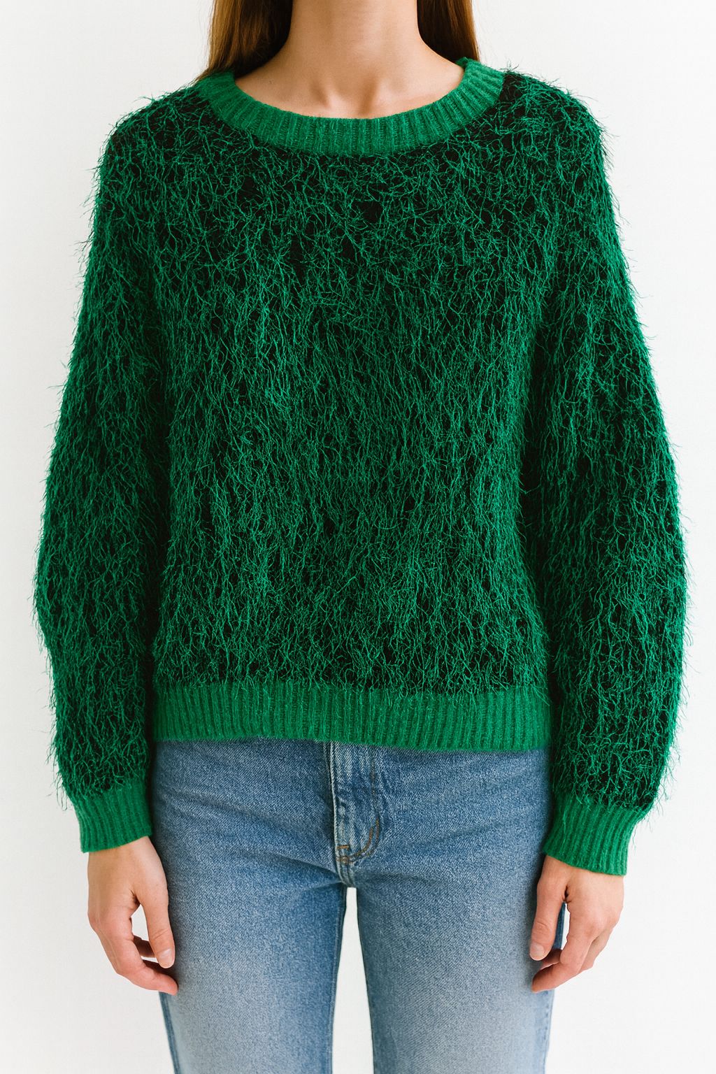 Vintage zeleni oversized džemper