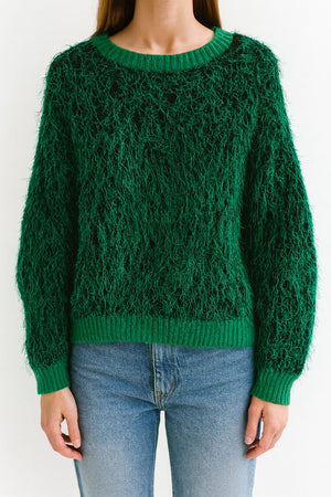 Vintage zeleni oversized džemper