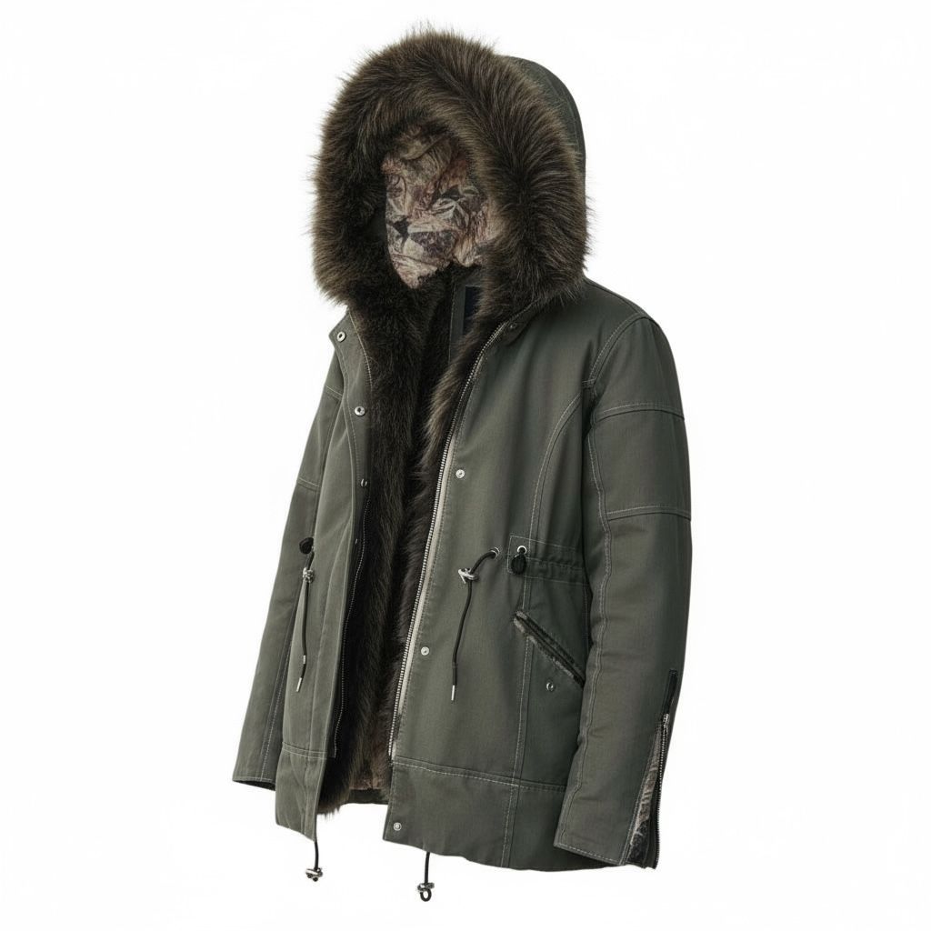 Flo&Clo zimska parka jakna s prirodnim krznom