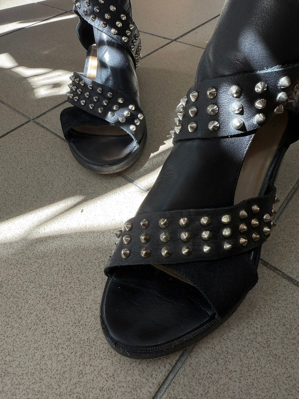 Zadig & Voltaire kožne sandale/čizme u crnoj boji