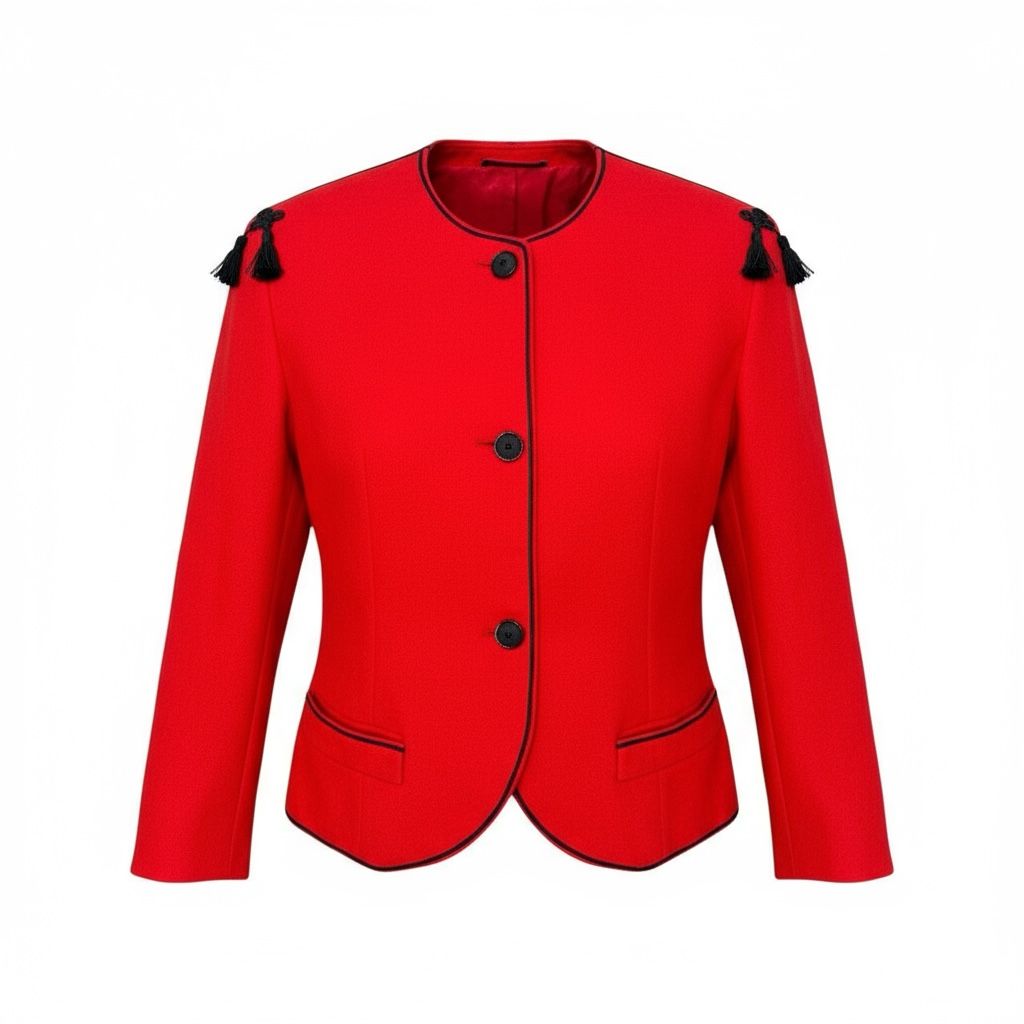 Vintage vuneni crveni sako