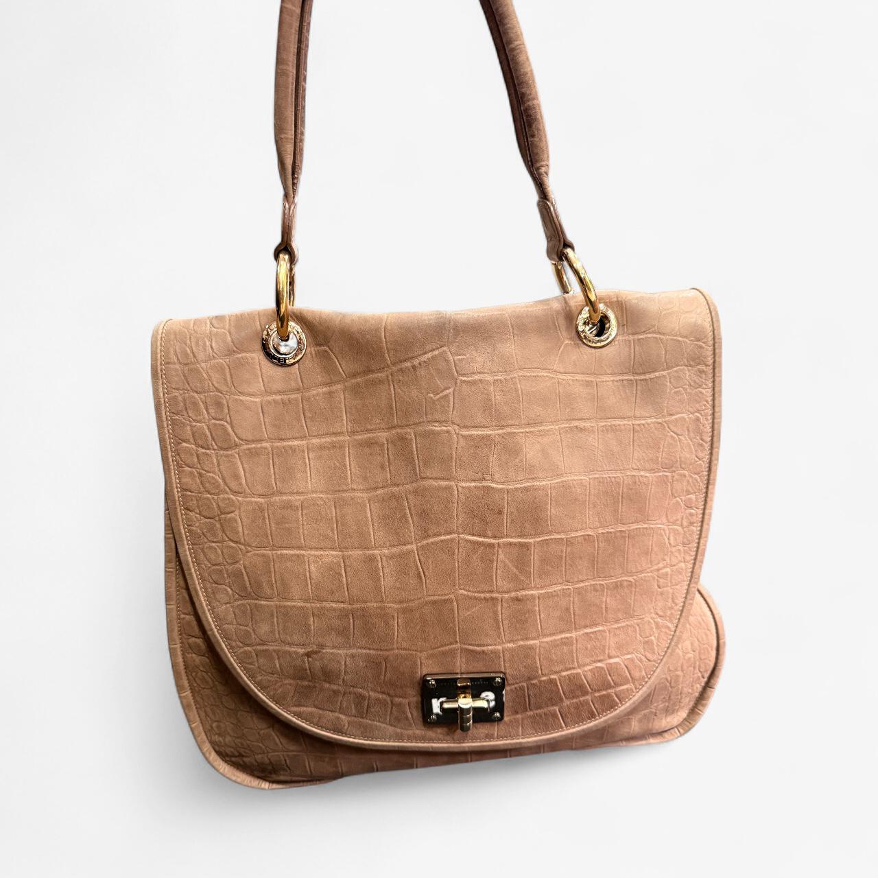 Fratelli Rossetti oversized torba sa krokodil printom