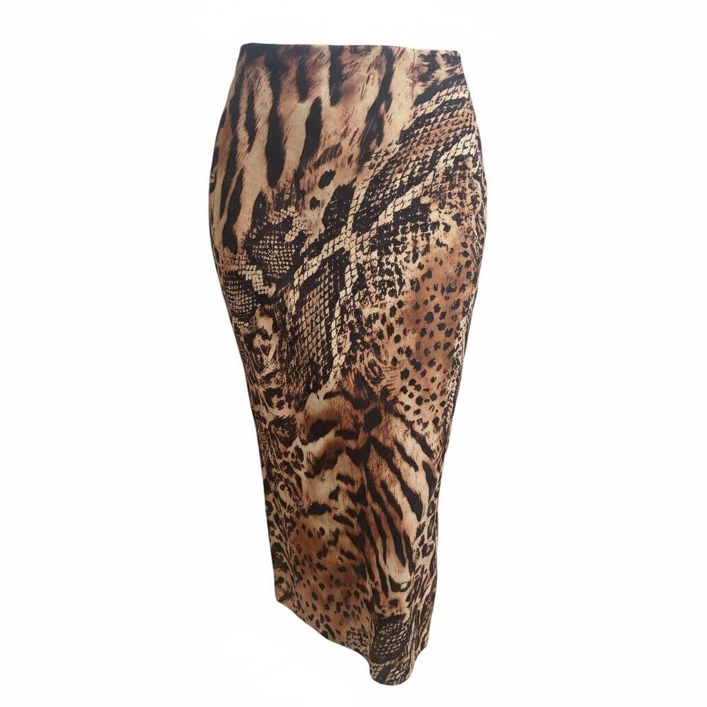 Animal print vintage suknja