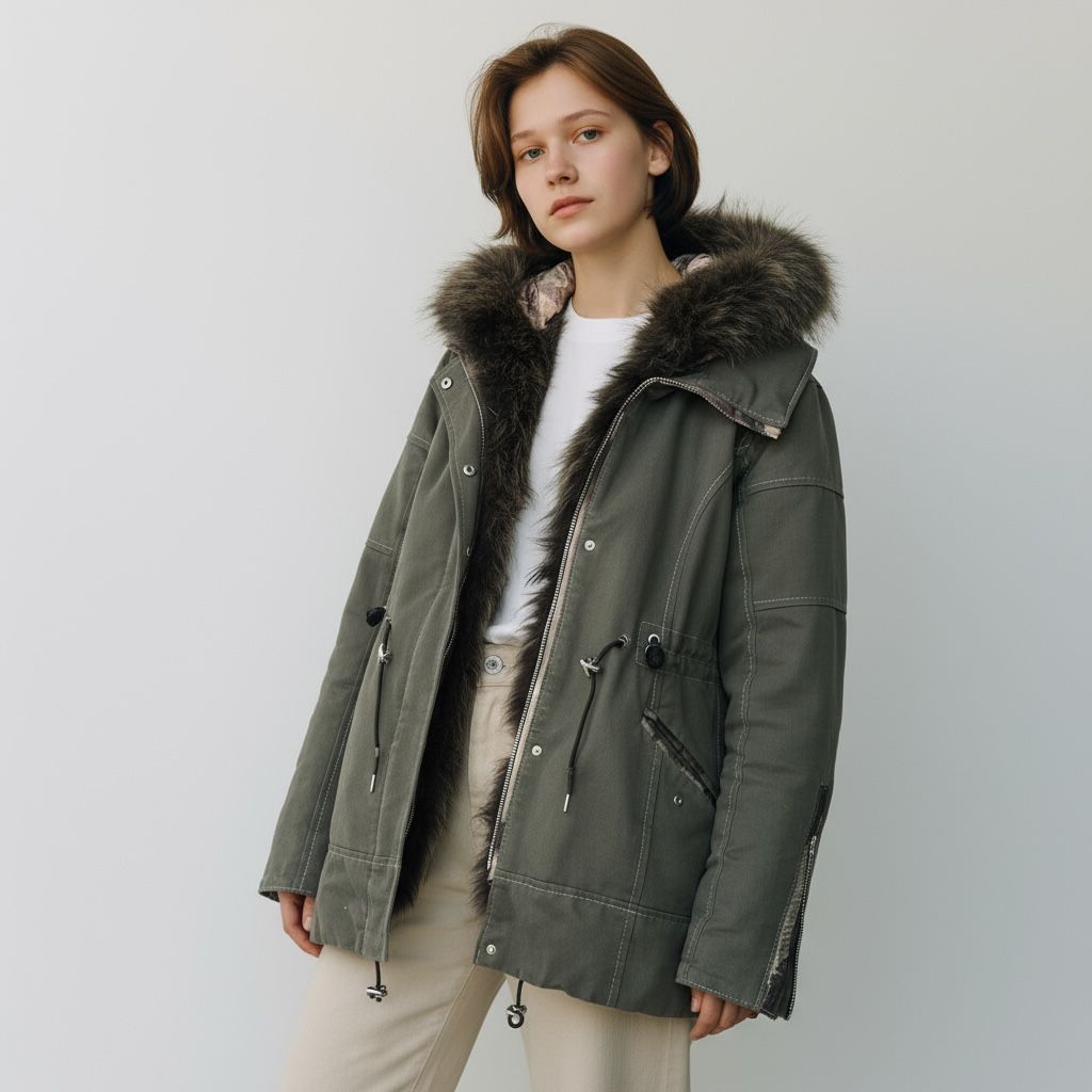 Flo&Clo zimska parka jakna s prirodnim krznom