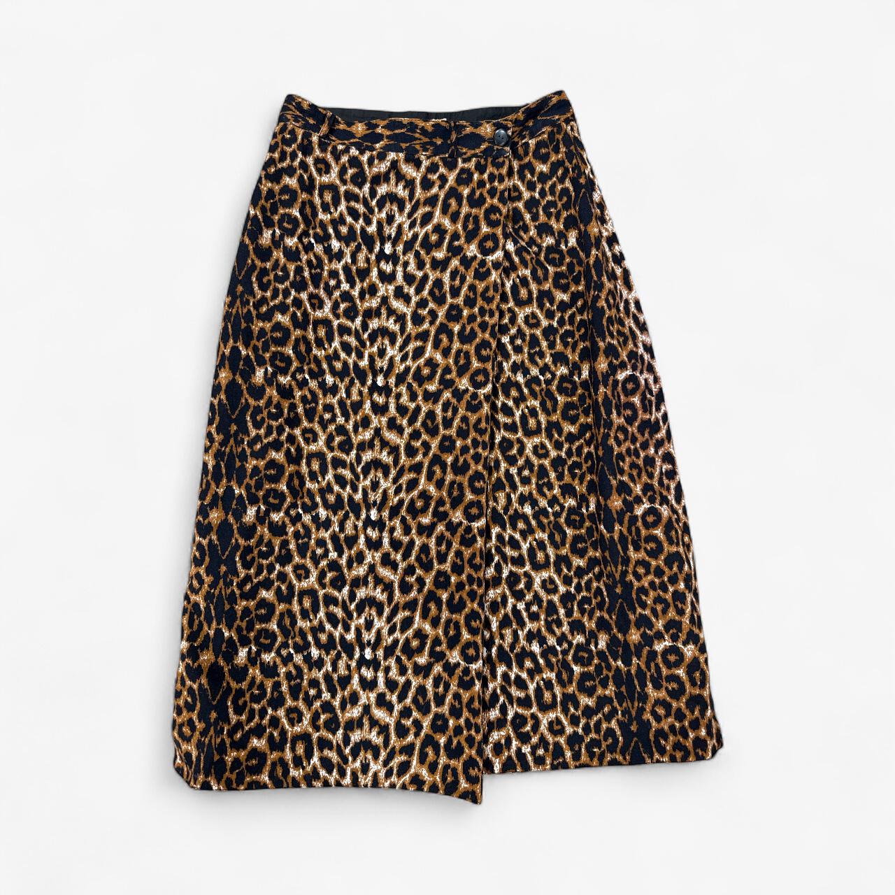 Midi suknja A-kroja i leopard printa