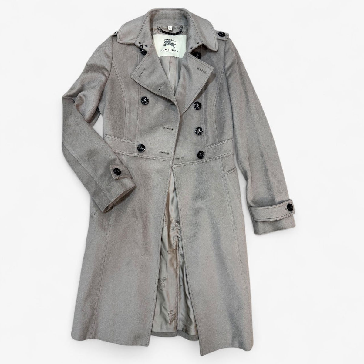 Vintage Burberry kaput sive boje