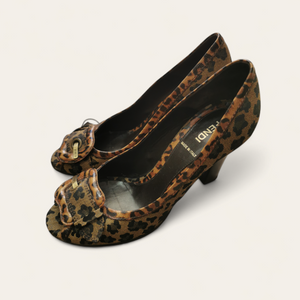 Fendi sandals animal print