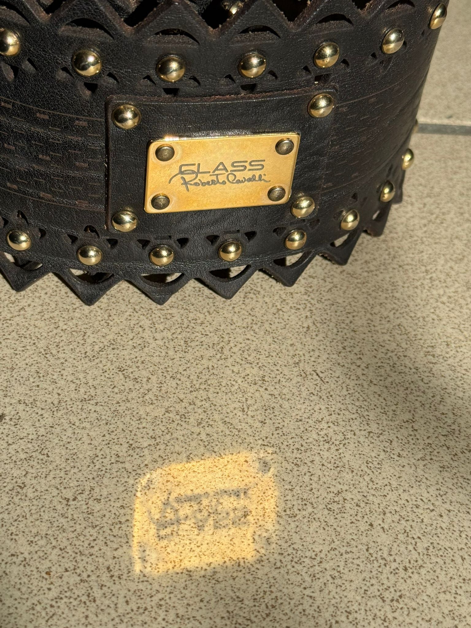 Roberto Cavalli Class kaiš crne boje