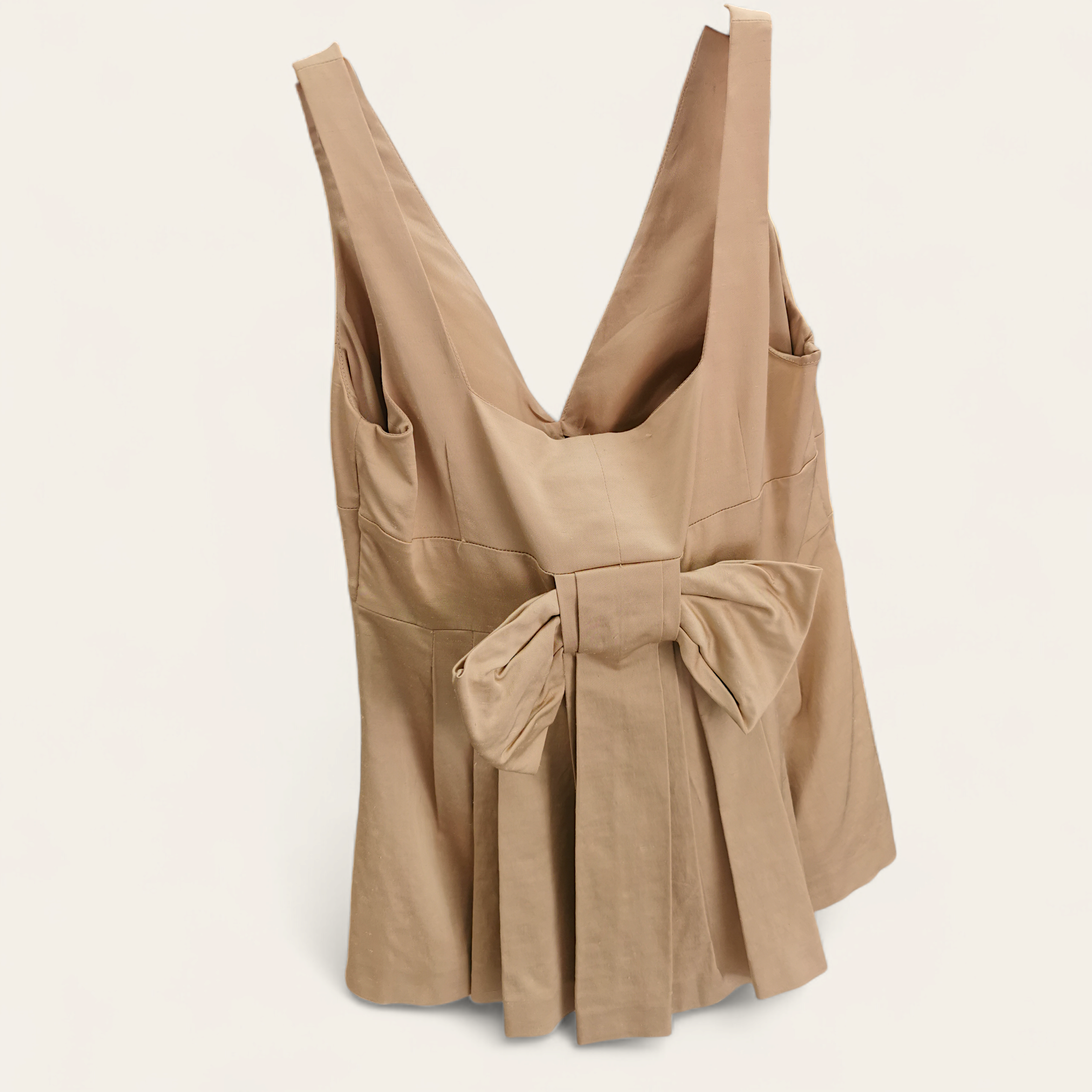 Red Valentino bež-zlatna bluza sa velikom mašnom