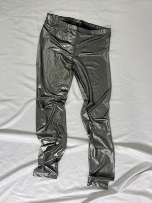 Vintage Yes or No Metalik Srebrne Helanke