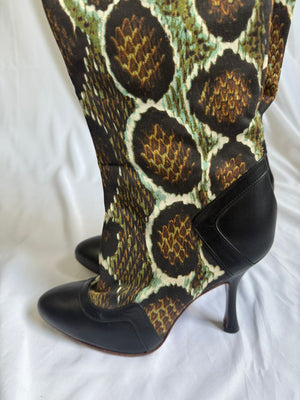 Vintage Roberto Cavalli čizme sa životinjskim printom