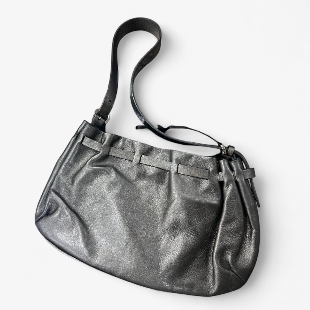 Vintage Francesco Biasia kožna tašna sive boje