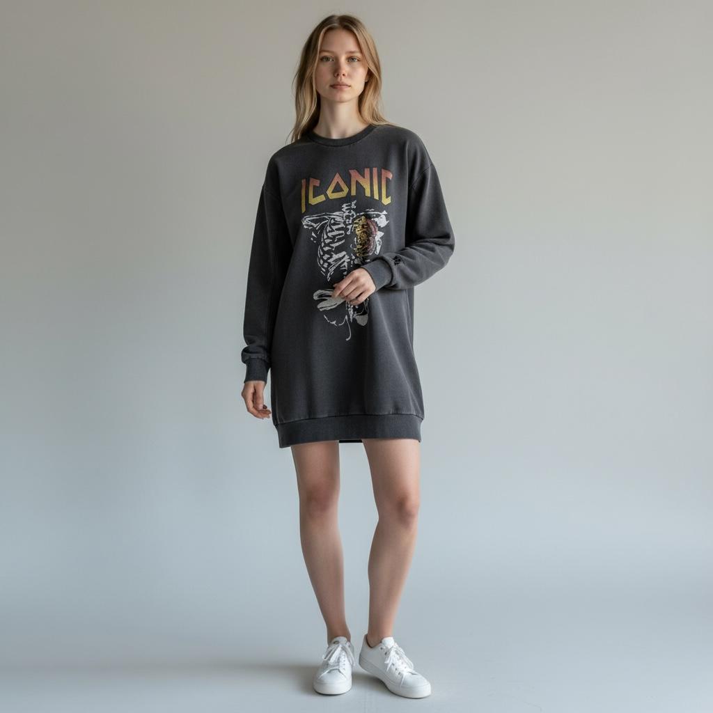 Vintage Iconic 27 sivi duks