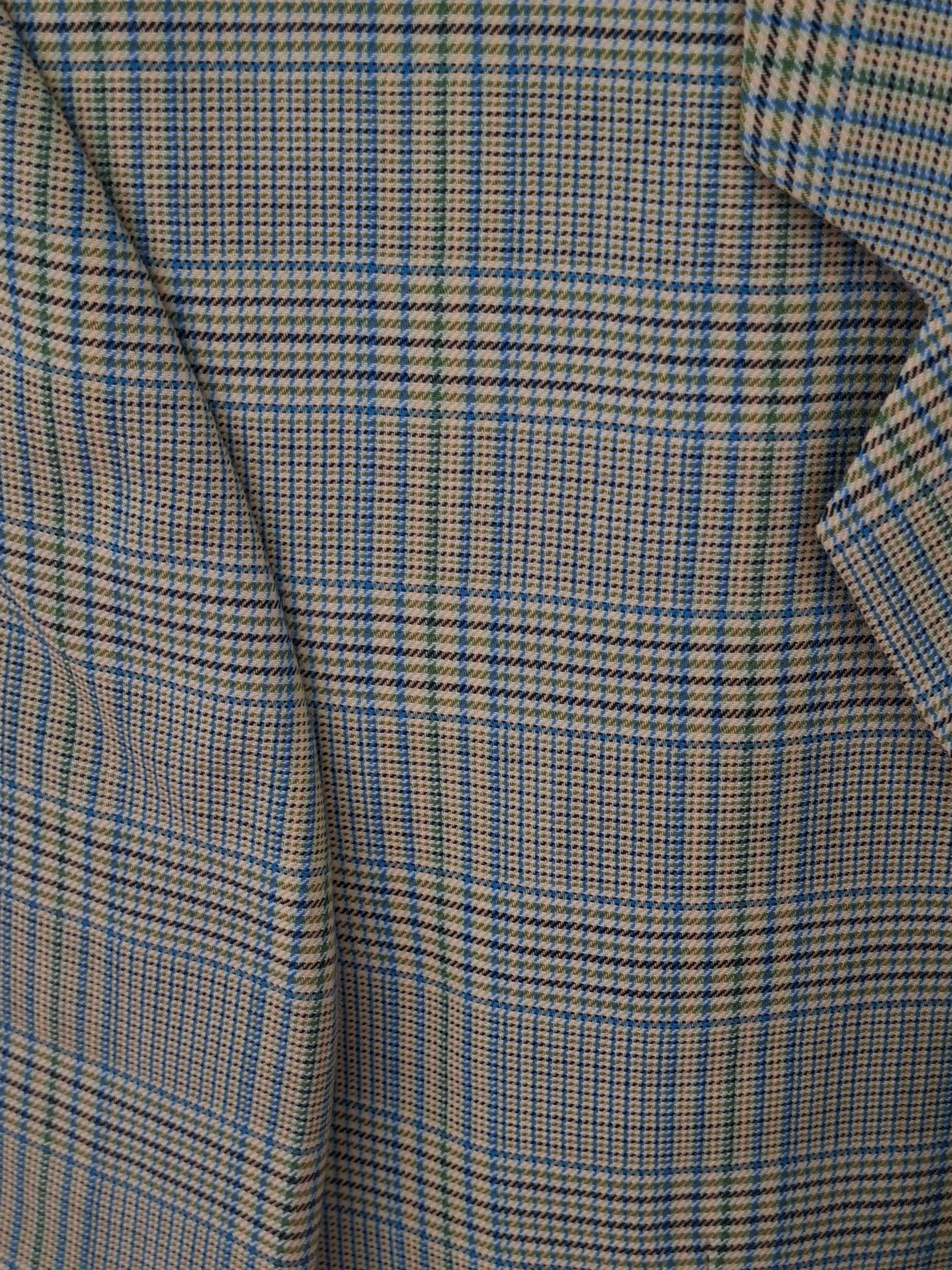 Vintage karirani sako svetlo-zelene boje