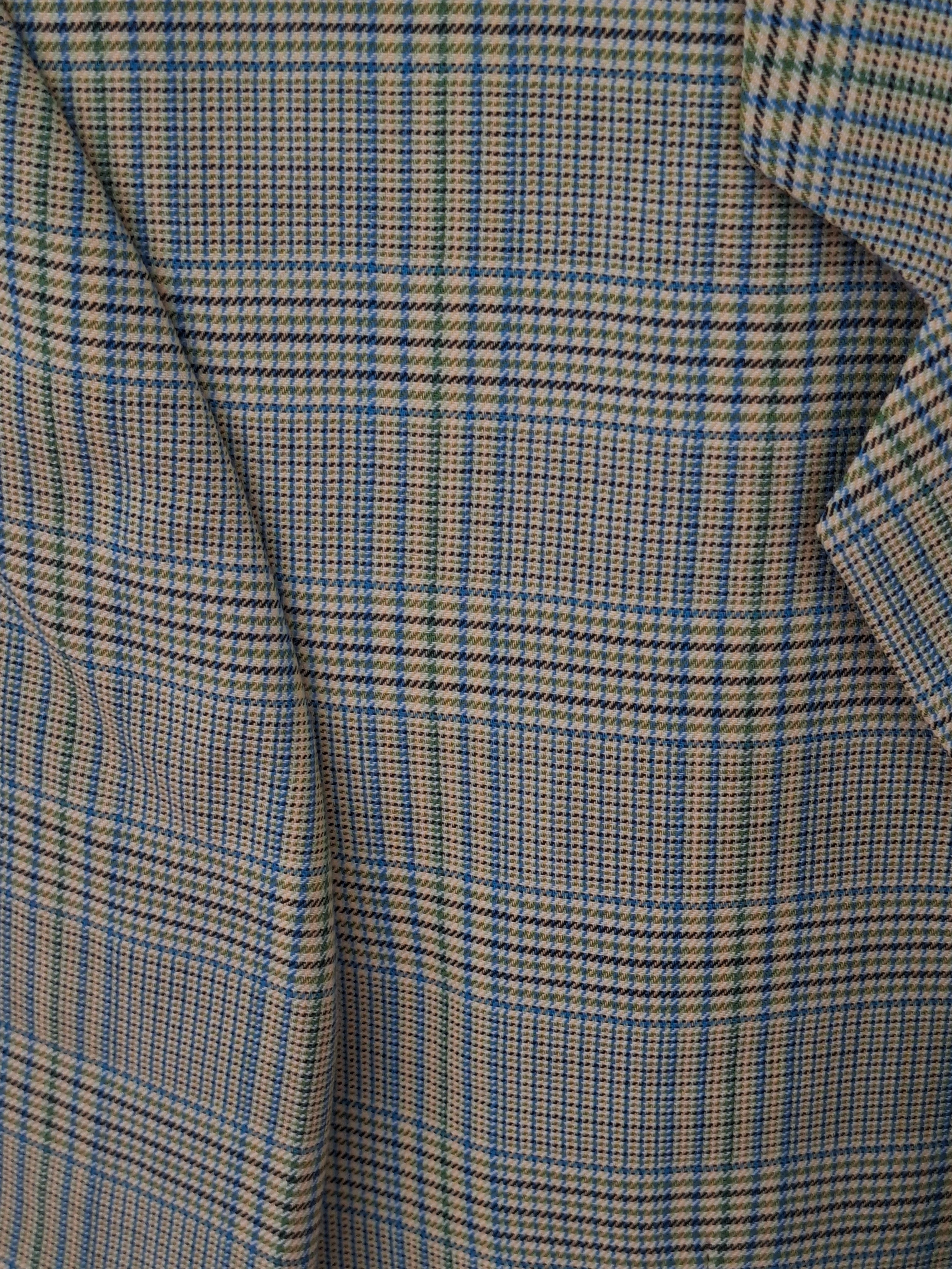 Vintage karirani sako svetlo-zelene boje