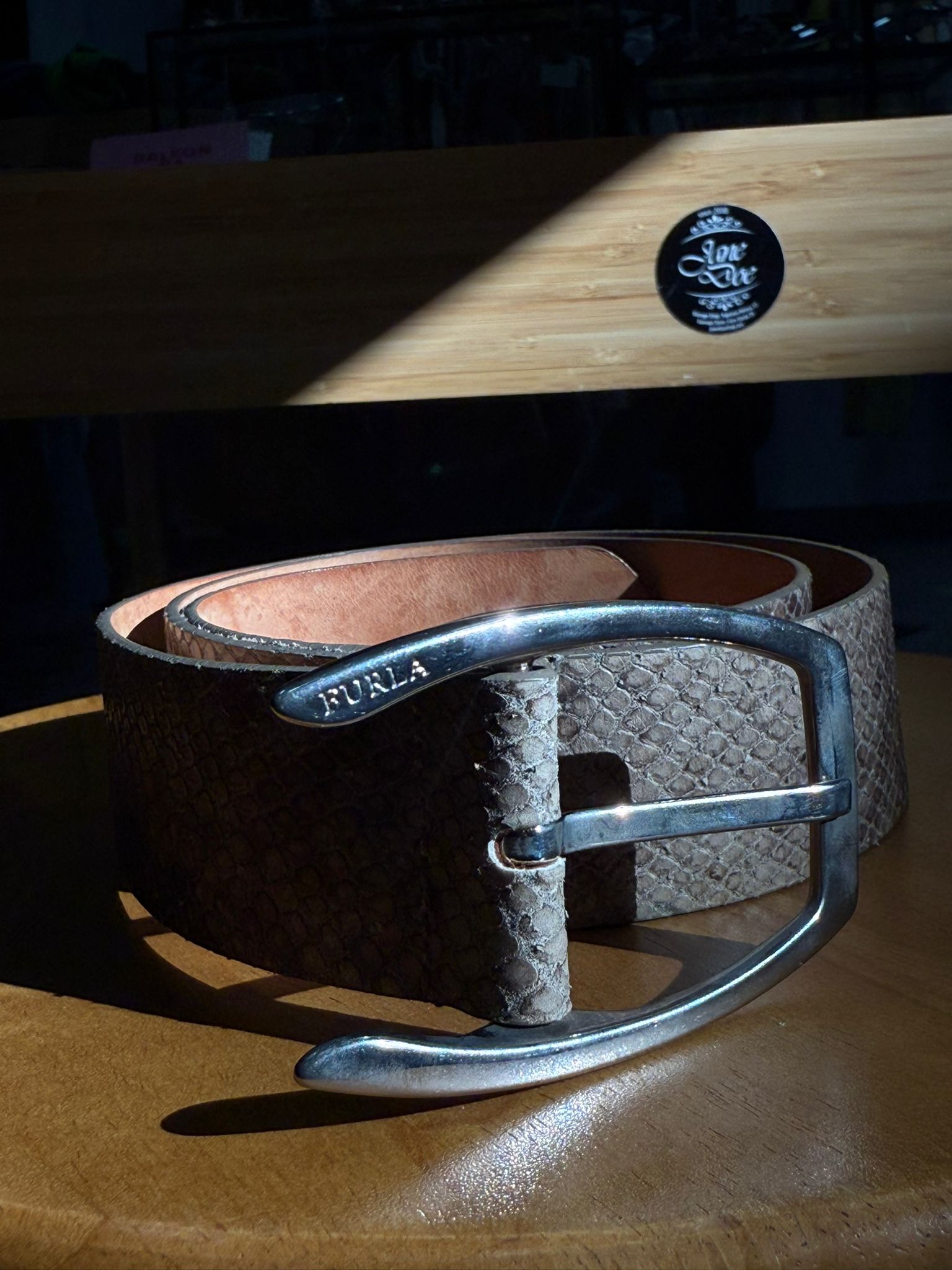 Furla kožni kaiš prirodnih tonova