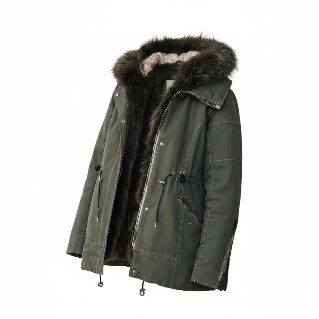 Flo&Clo zimska parka jakna s prirodnim krznom