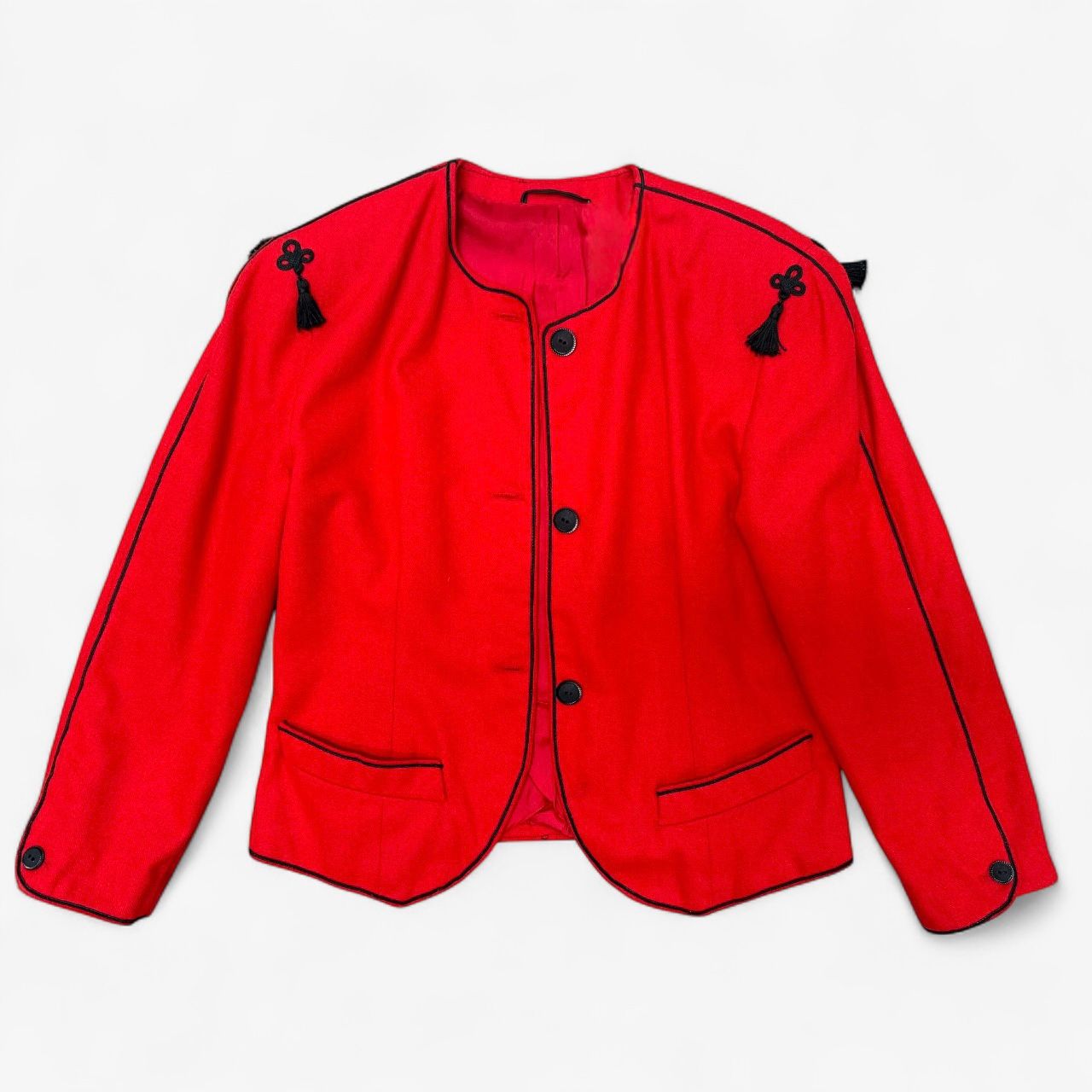 Vintage vuneni crveni sako