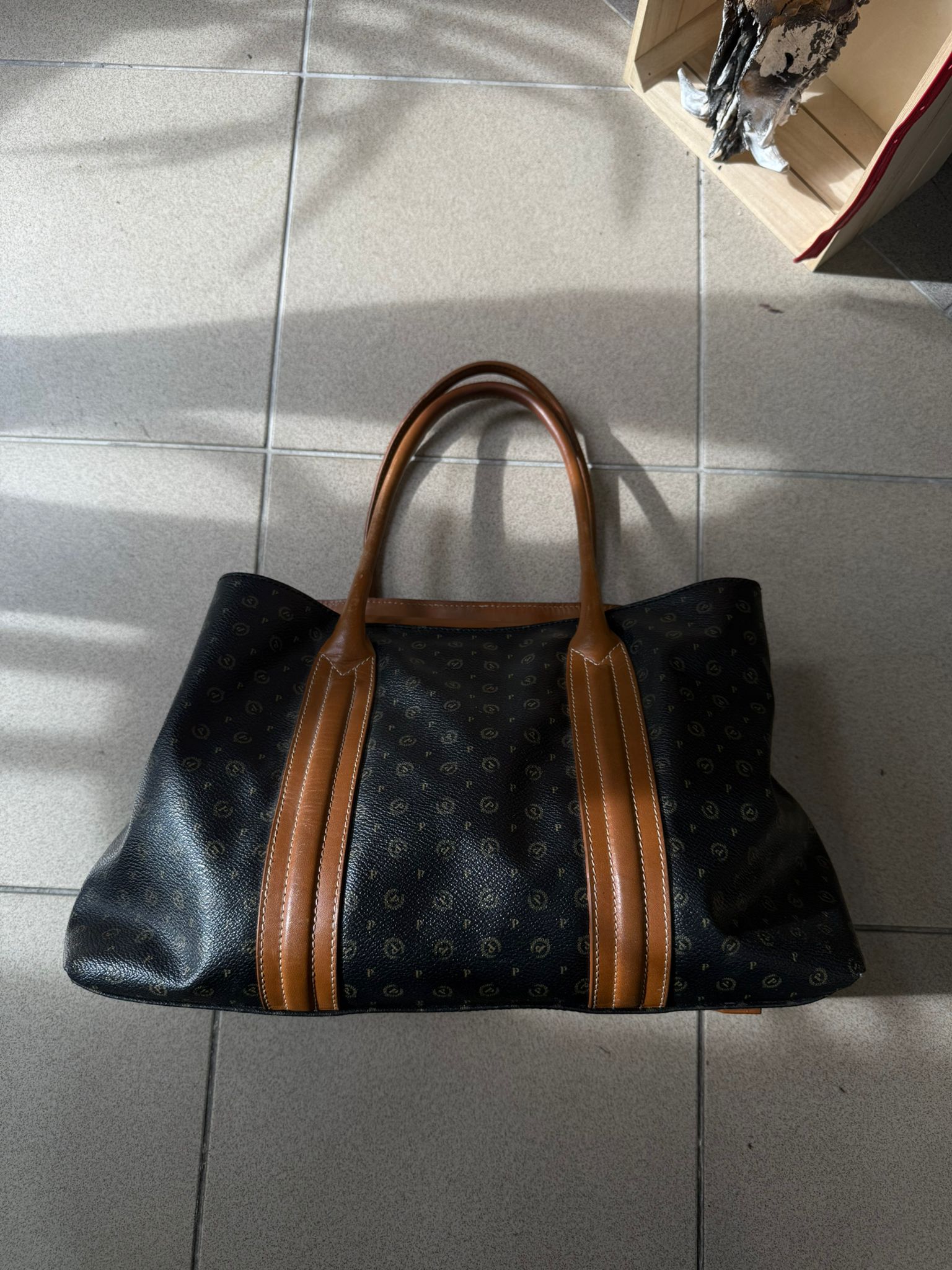 Vintage Pollini tašna braon boje