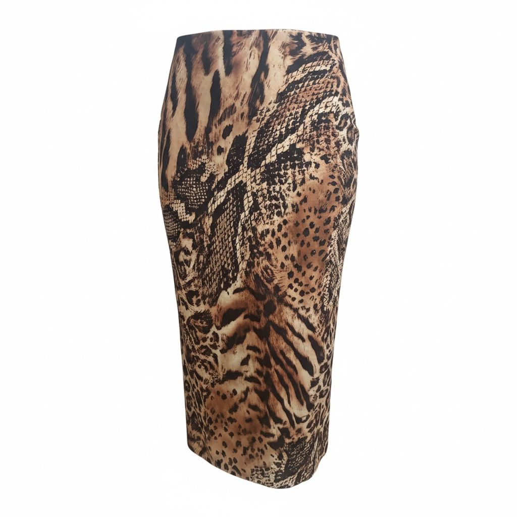 Animal print vintage suknja