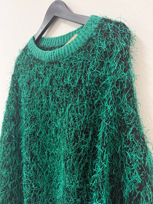 Vintage zeleni oversized džemper