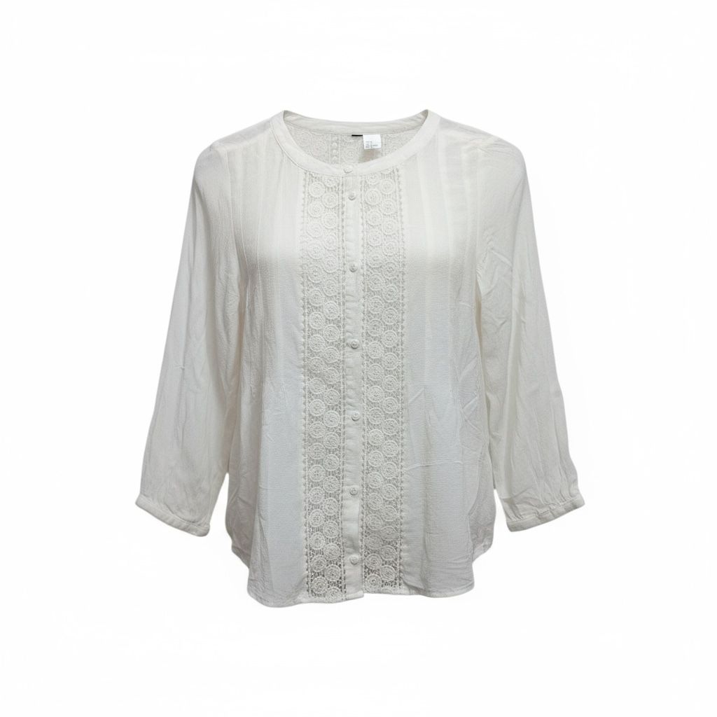 Bela vintage košulja sa vezom