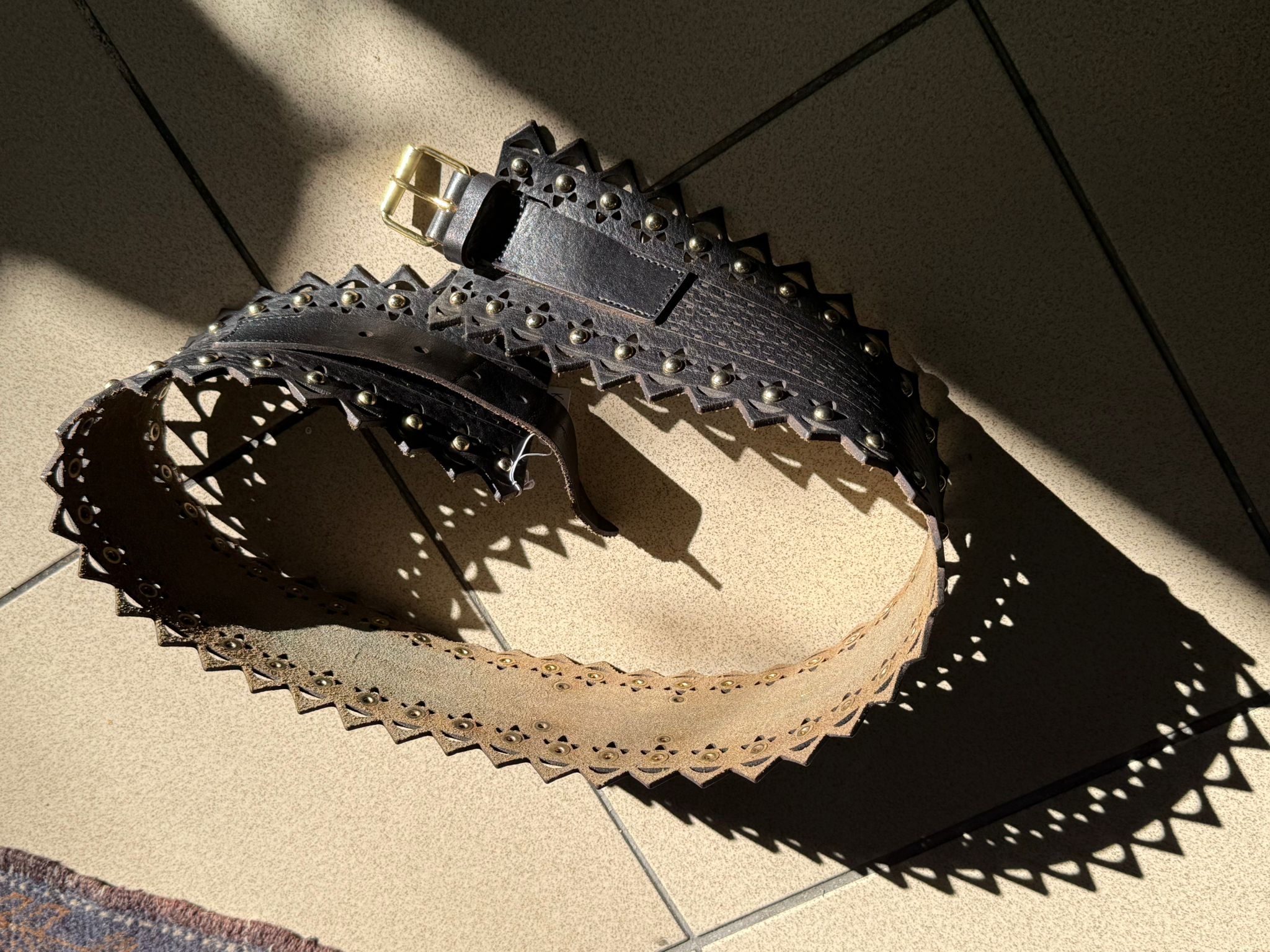 Roberto Cavalli Class kaiš crne boje